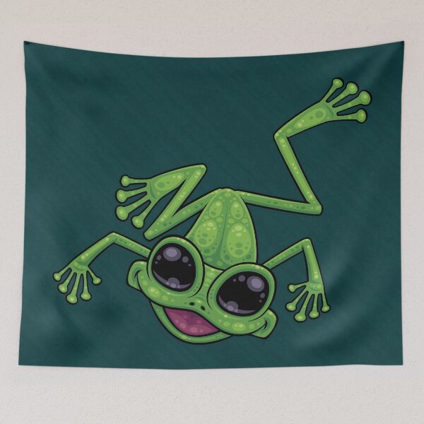 Item preview, Happy Green Tree Frog designed and sold by fizzgig.