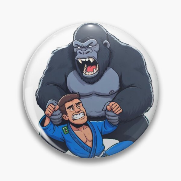 Artikelvorschau, Gorilla Fighting a BJJ man in blue GI   entworfen und verkauft von Martial-Art-23.