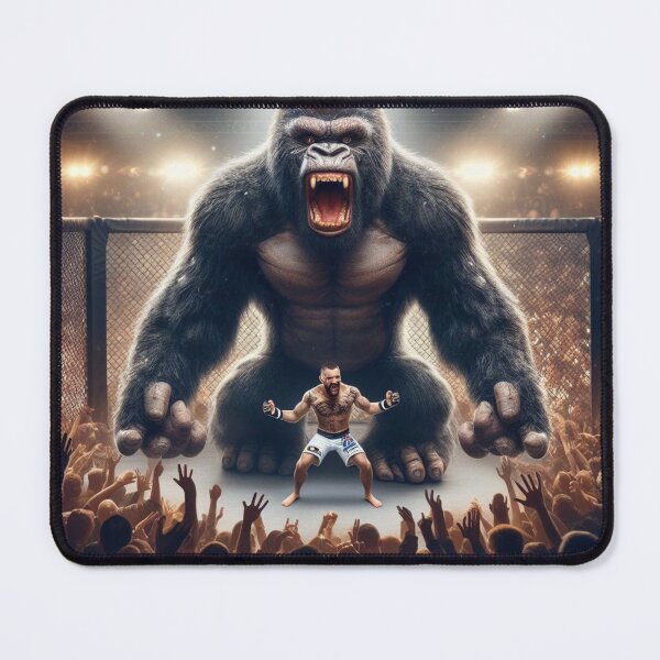 Item preview, MMA fighter Gorilla in the octagon Rage Scream designed and sold by Martial-Art-23.