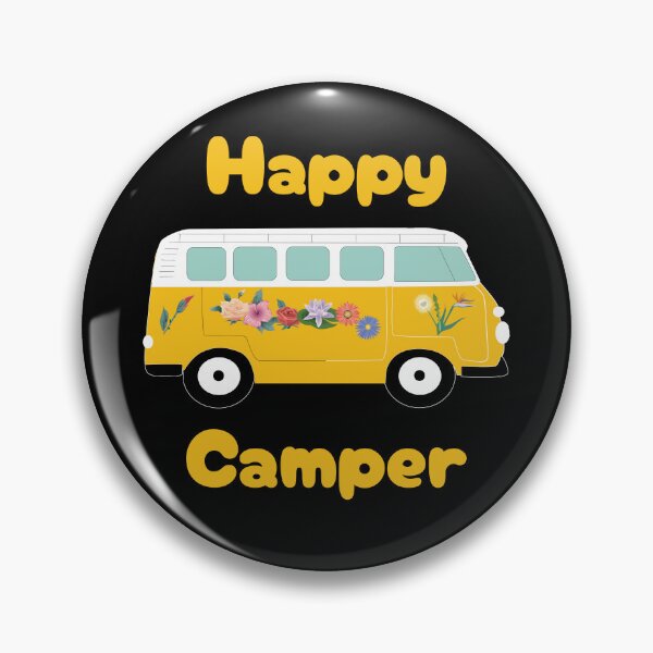 Item preview, Happy Camper (Yellow / Black) designed and sold by FootprintDesign.