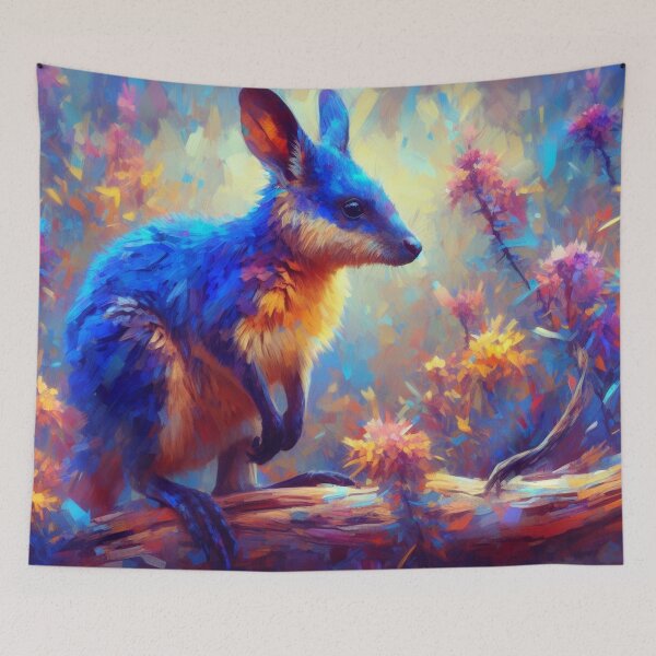 Artikelvorschau, Wallaby-Blue Jay, Farbfeldmalerei entworfen und verkauft von ComputerContent.