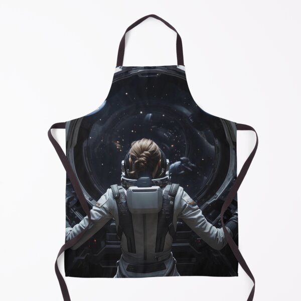 Item preview, Female astronaut looks into space - rear view designed and sold by biiid.