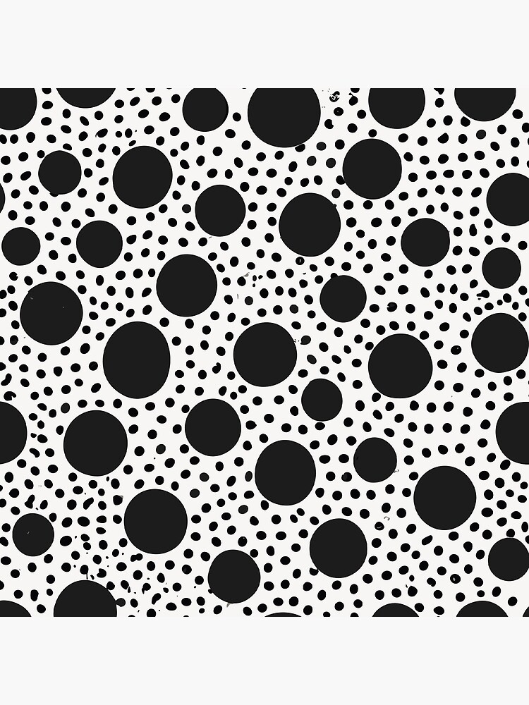 Preppy brushstroke free polka dots black and white spots dots dalmation  animal spots design minimal Throw Pillow by CharlotteWinter