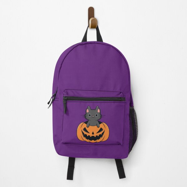 Item preview, cat crawling out of halloween pumpkin designed and sold by Kroshkacahes.