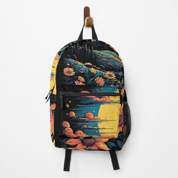 Item preview, Autumn Sunset over Mountains with Flowers designed and sold by Iconico Design.
