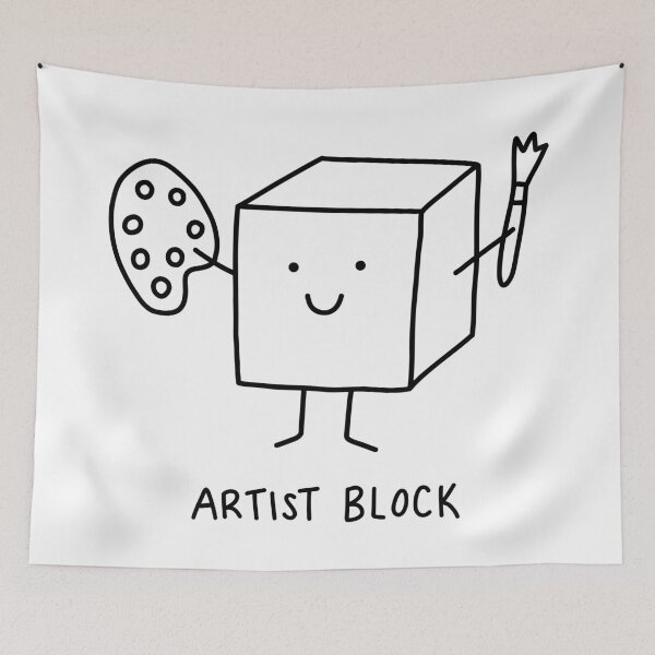 Item preview, Artist Block (black outline) designed and sold by Design Minds Boutique.