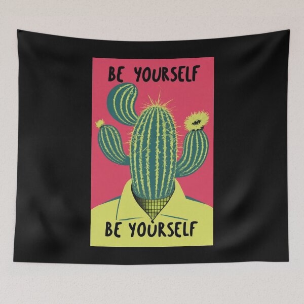 Item preview,  unique cactus in a yellow sweater designed and sold by LuckyFamily.