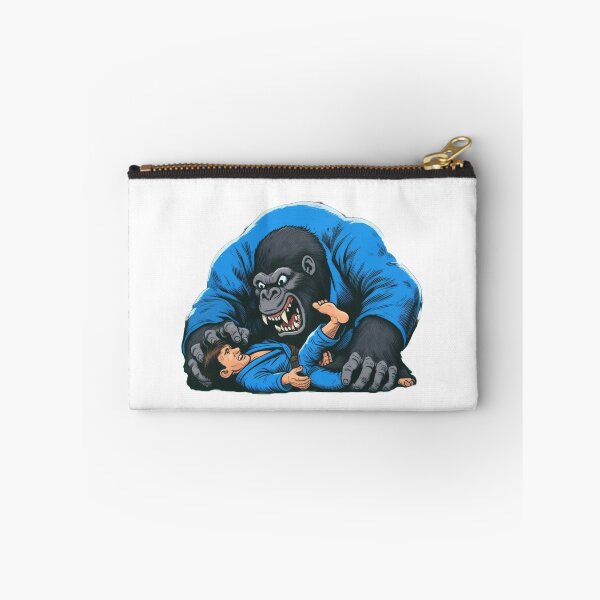Item preview, Gorilla Fighting a BJJ man in blue GI designed and sold by Martial-Art-23.