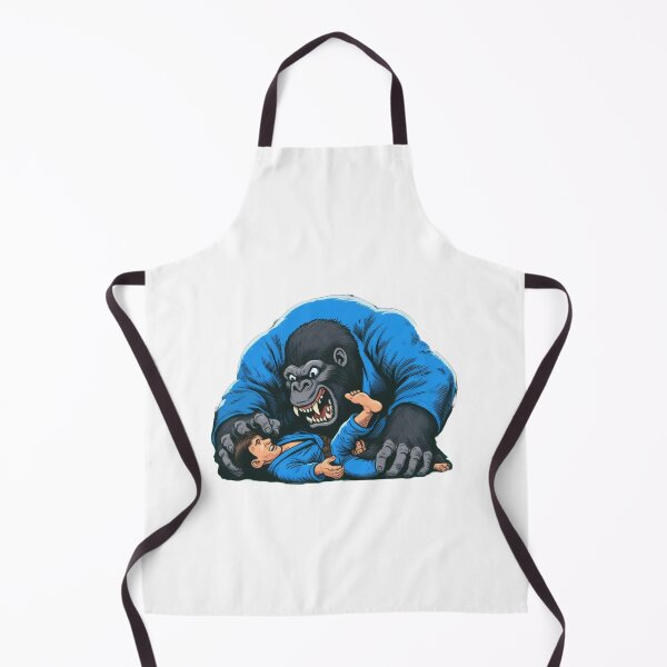 Artikelvorschau, Gorilla Fighting a BJJ man in blue GI entworfen und verkauft von Martial-Art-23.
