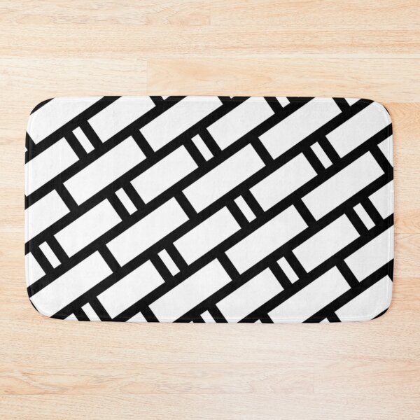 Item preview, Timeless Geometry Black and White Metro Tiles Rectangles Diagonal Lines Pattern, Minimal Design, 60s Inspired designed and sold by PenguinForests.