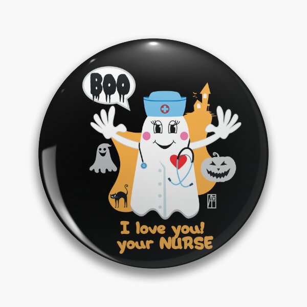 Item preview, BOO Nurse dressed as a GHOST - I love you your NURSE designed and sold by ArtProjectShop.