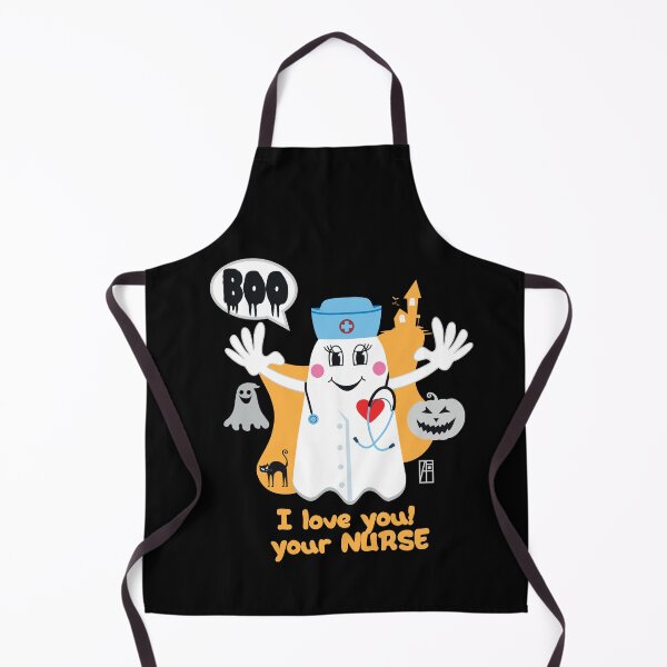 Item preview, BOO Nurse dressed as a GHOST - I love you your NURSE designed and sold by ArtProjectShop.