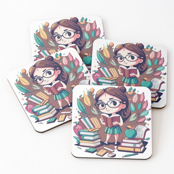 Item preview, school kid with books for study designed and sold by Ketique.
