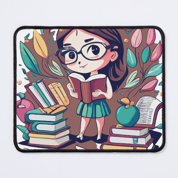 Item preview, school kid with books for study designed and sold by Ketique.