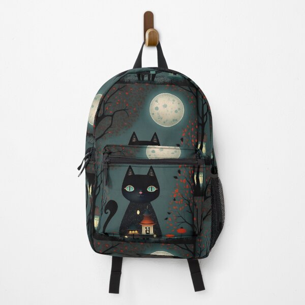 Item preview, Halloween Mystical Black Cat Fusion- Whimsical, Surreal, Avant-Garde Fantasy Art designed and sold by OlfactoART Studio.
