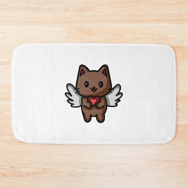 Item preview, cute brown cat with wings and heart designed and sold by ChesssesShop.
