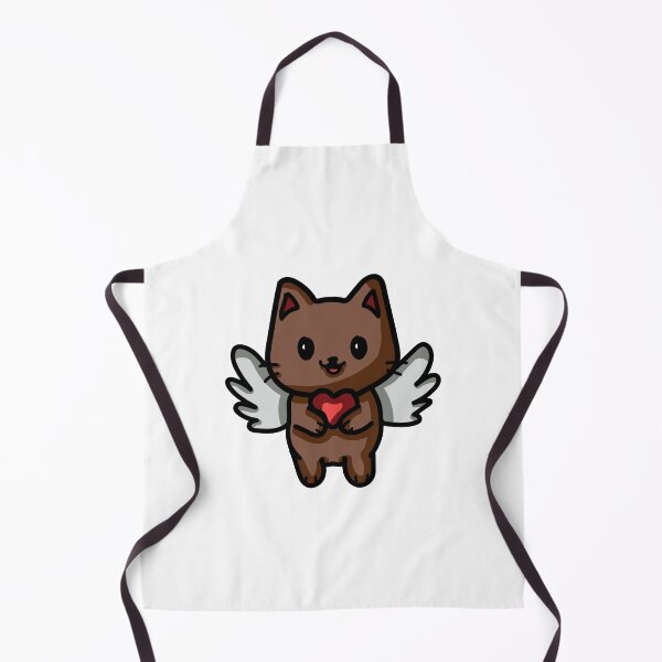Item preview, cute brown cat with wings and heart designed and sold by ChesssesShop.