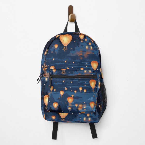 Item preview, Lanterns of Wishes: Serene Night Sky Pattern designed and sold by meowjourney.