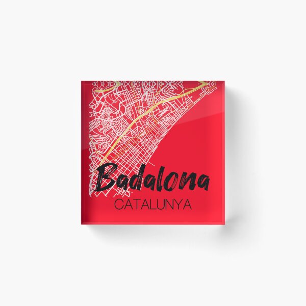 Item preview, Badalona, Catalunya, Spain, text on map designed and sold by crispy-prints.