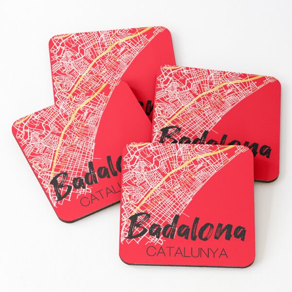 Item preview, Badalona, Catalunya, Spain, text on map designed and sold by crispy-prints.