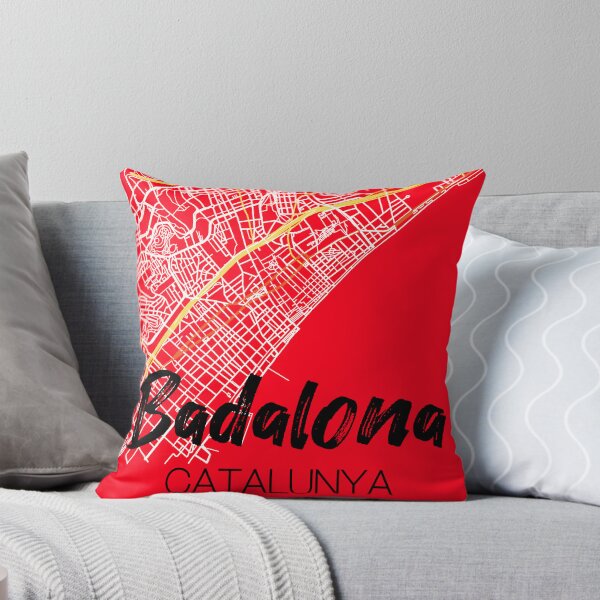Item preview, Badalona, Catalunya, Spain, text on map designed and sold by crispy-prints.