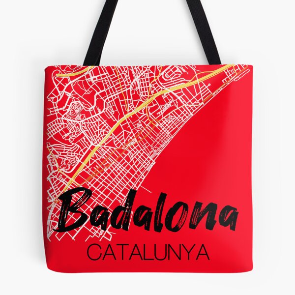 Item preview, Badalona, Catalunya, Spain, text on map designed and sold by crispy-prints.