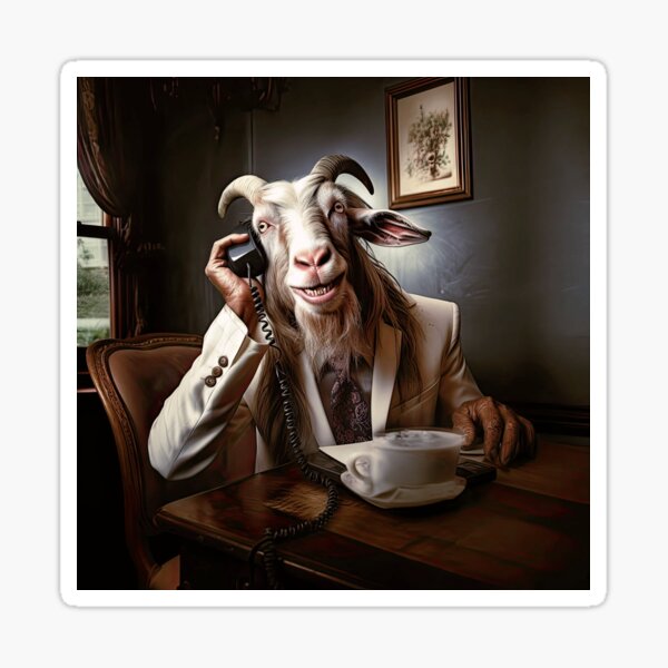 Item preview, A Goat on the Phone designed and sold by ckwags.