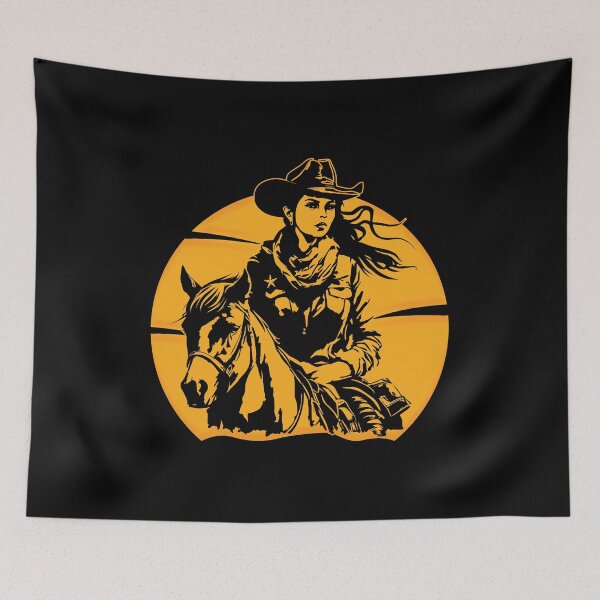 Item preview, Western Cowgirl Retro designed and sold by franktact.