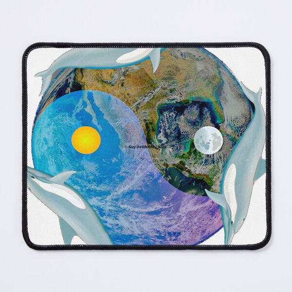 Item preview, Yin Yang Earth Symbol with dolphins designed and sold by Guyshka.
