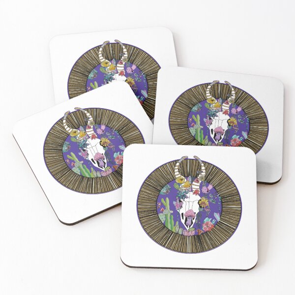 Item preview, Purple Woodland Cottagecore Skull Seashells Cactus Crystals Succulents Mushrooms Coral Aesthetic  designed and sold by hambydesign.