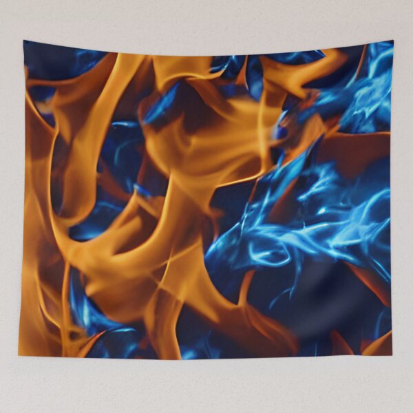 Item preview, Blue And Orange Flames designed and sold by Rell1970.