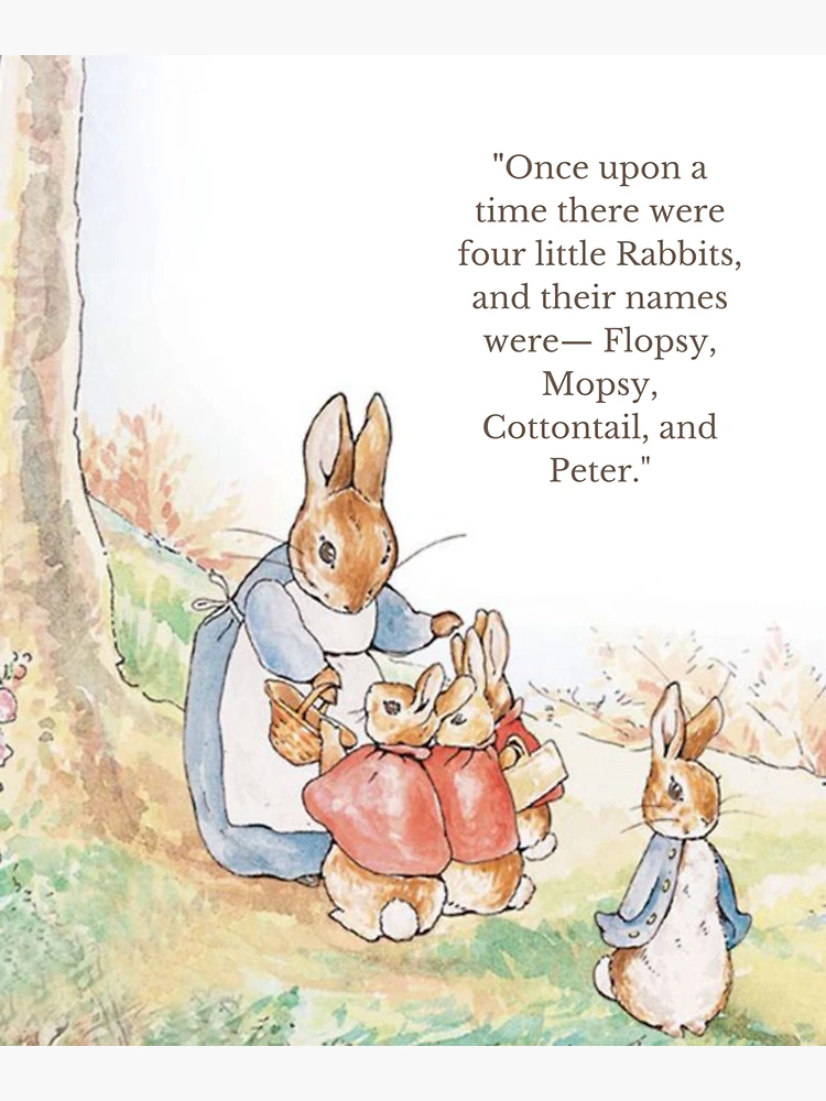 Peter Rabbit Quote Welcome To The World Blue Greetings Card – Peter