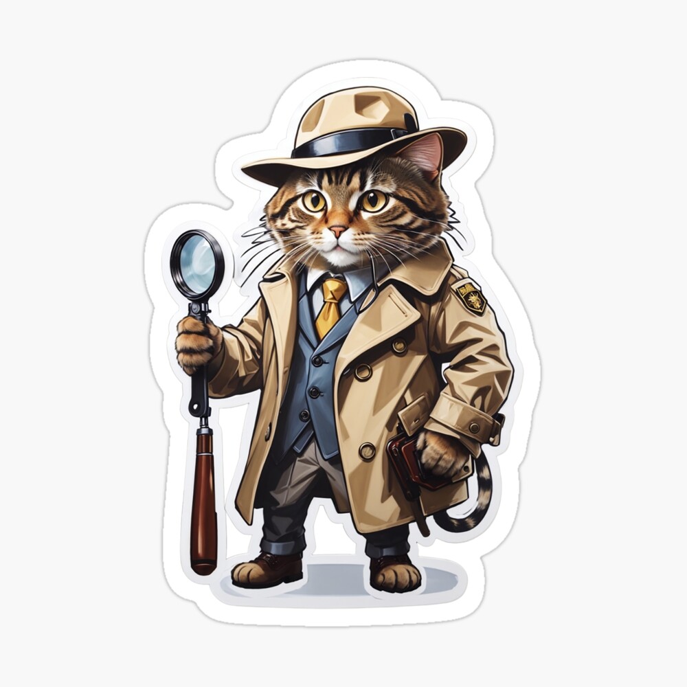 Conjunto De Pegatinas De Detective De Gatos Lindos Imprimibles Dibujados A  Mano PNG ,dibujos Gato Detective, Pegatina Imprimible, Sticker Set PNG y  PSD para Descargar Gratis