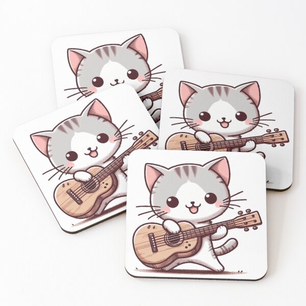 Item preview, A cute cat playing the guitar drawing designed and sold by Buy  Daddy⭐.