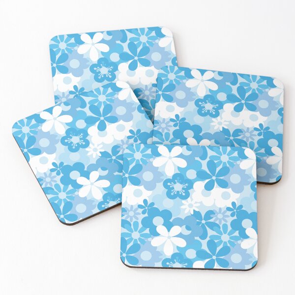 Item preview, Cute Blue Flower Power Pattern designed and sold by ClaudiaFlores.