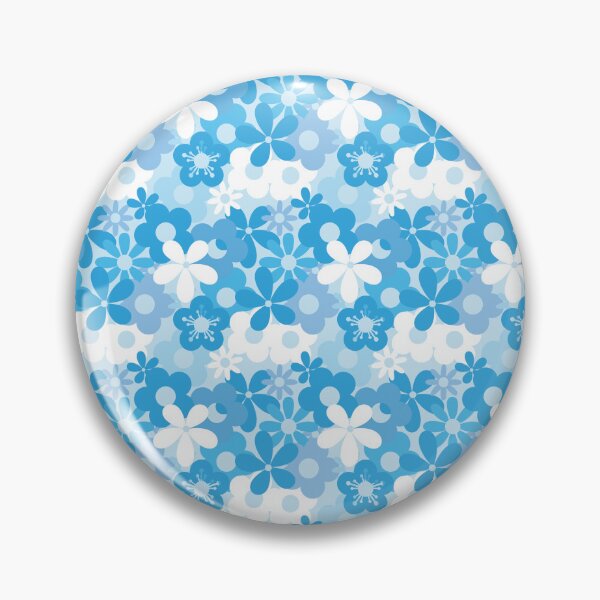 Item preview, Cute Blue Flower Power Pattern designed and sold by ClaudiaFlores.