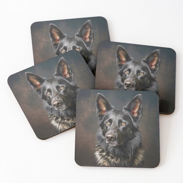 Item preview, Black German Shepherd Portrait 02 designed and sold by Elisabeth Lucas.