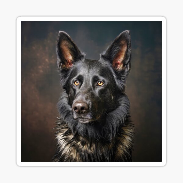 Item preview, Black German Shepherd Portrait 02 designed and sold by Elisabeth Lucas.
