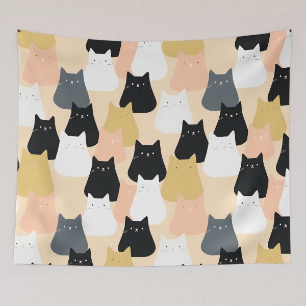 Item preview, cute cat seamless designed and sold by Ttthunder123.