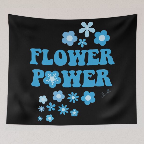 Item preview, Sticker Style Cute Blue Flower Power  designed and sold by ClaudiaFlores.