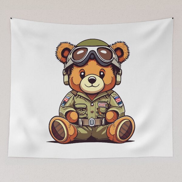 Item preview, Cute Bear Pilot Kawaii  designed and sold by TeddybearClub.