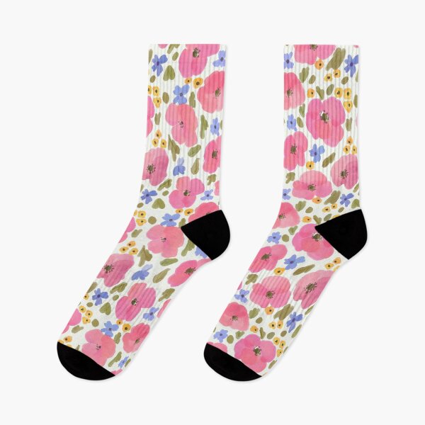 Item preview, Watercolour pink poppies pattern designed and sold by RoseMaryWP.