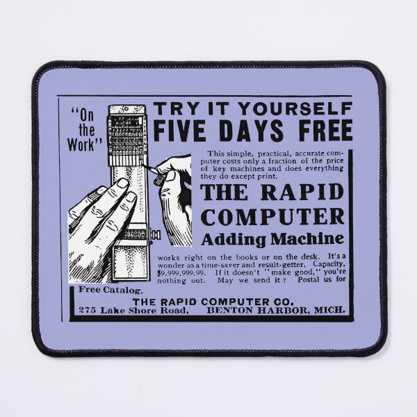 Item preview, THE RAPID COMPUTER - ADDING MACHINE designed and sold by ThrowbackAds.