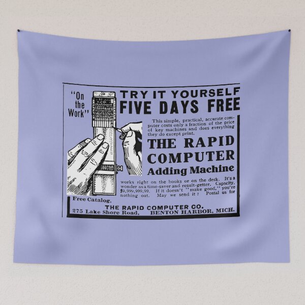 Item preview, THE RAPID COMPUTER - ADDING MACHINE designed and sold by ThrowbackAds.