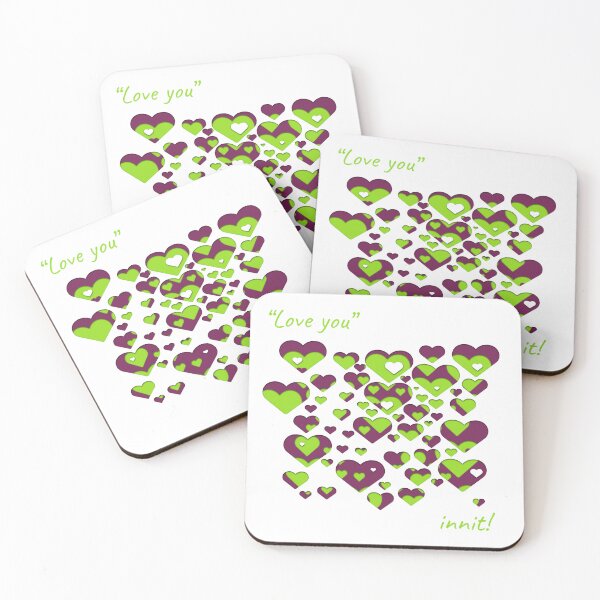 Item preview, Love You Green Hearts Innit! designed and sold by cookymunster.