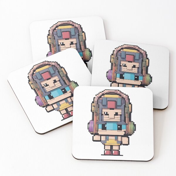 Item preview, Pixelated dj girl designed and sold by Tiny-Mess.