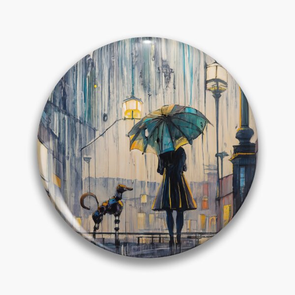 Item preview, Robot Dog’s Loyal Gaze in the Rainy Day designed and sold by Birdbum.