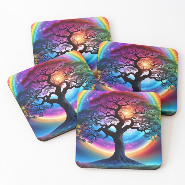 Item preview, Cosmic tree with circular rainbow! <3 designed and sold by Zen-Hues.