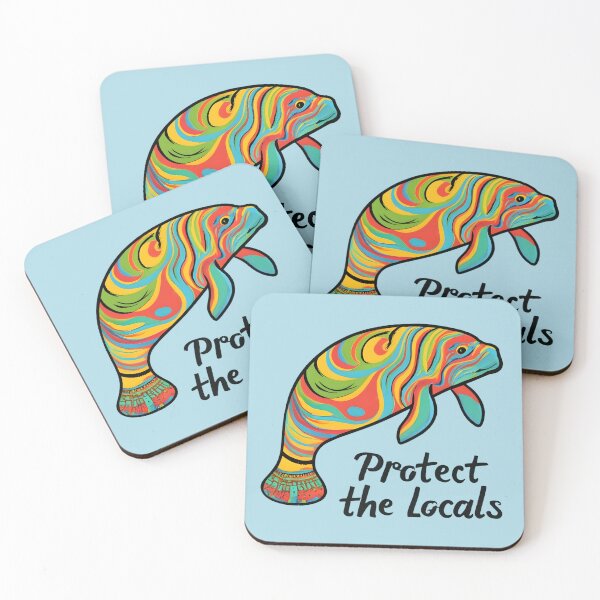 Item preview, Protect the Locals - Cute Fun Manatee Design designed and sold by SandbarTees.