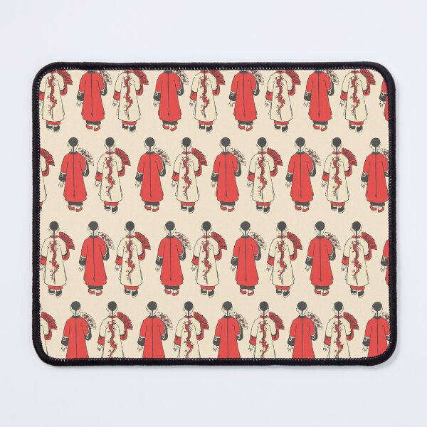 Item preview, Vintage Style Illustration Chinese Men Walking (RED) designed and sold by LansingOLeary.